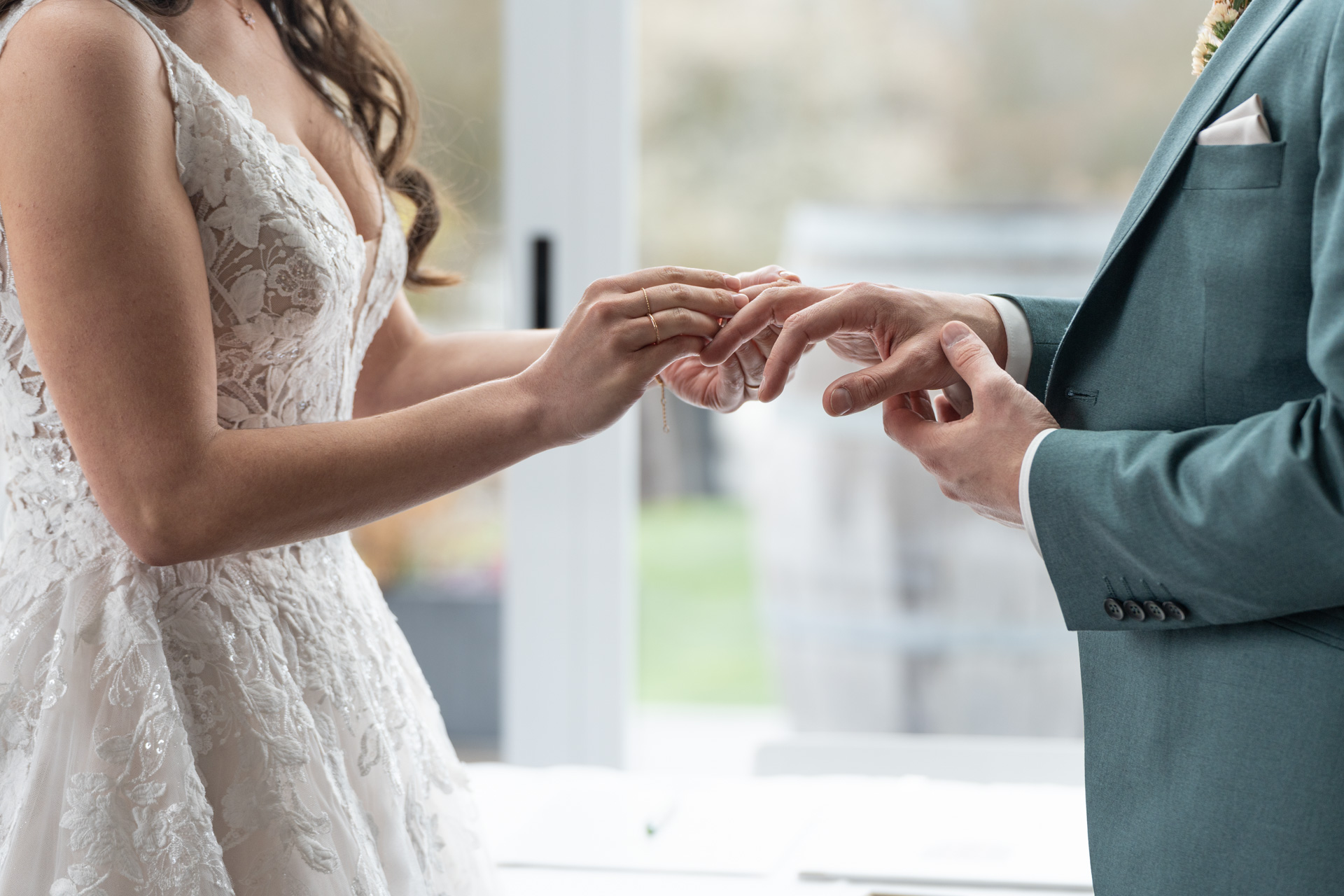 Hochzeitspaar Nahaufnahme Trauung Ringtausch